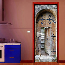 Load image into Gallery viewer, 3D Door Sticker Wood Adhesive Waterproof Wallpaper for Doors Living Room Bedroom Poster DIY Mural Decals Home Decor deursticker