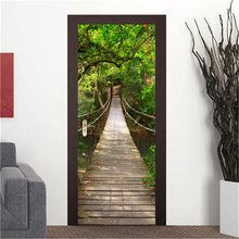 Load image into Gallery viewer, 3D Door Sticker Wood Adhesive Waterproof Wallpaper for Doors Living Room Bedroom Poster DIY Mural Decals Home Decor deursticker