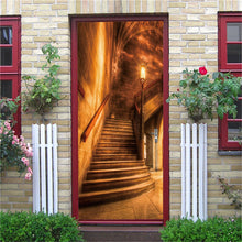 Load image into Gallery viewer, 3D Door Sticker Wood Adhesive Waterproof Wallpaper for Doors Living Room Bedroom Poster DIY Mural Decals Home Decor deursticker