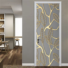 Load image into Gallery viewer, 3D Door Sticker Wood Adhesive Waterproof Wallpaper for Doors Living Room Bedroom Poster DIY Mural Decals Home Decor deursticker
