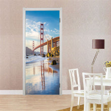 Load image into Gallery viewer, 3D Door Sticker Wood Adhesive Waterproof Wallpaper for Doors Living Room Bedroom Poster DIY Mural Decals Home Decor deursticker