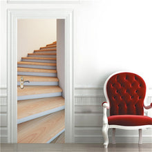 Load image into Gallery viewer, Retro Wooden Door Stickers PVC Waterproof Wallpaper For Doors Living Room Bedroom Home Decor Mural DIY Renovation Decal 90x200cm