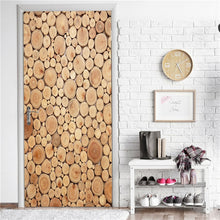 Load image into Gallery viewer, Retro Wooden Door Stickers PVC Waterproof Wallpaper For Doors Living Room Bedroom Home Decor Mural DIY Renovation Decal 90x200cm