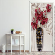 Load image into Gallery viewer, Retro Wooden Door Stickers PVC Waterproof Wallpaper For Doors Living Room Bedroom Home Decor Mural DIY Renovation Decal 90x200cm