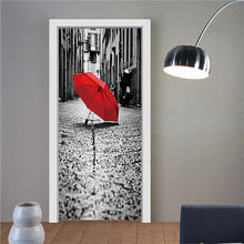 Load image into Gallery viewer, Retro Wooden Door Stickers PVC Waterproof Wallpaper For Doors Living Room Bedroom Home Decor Mural DIY Renovation Decal 90x200cm