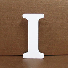 Load image into Gallery viewer, 1pc 10CMX10CM White Wooden Letter English Alphabet DIY Personalised Name Design Art Craft Free Standing Heart Wedding Home Decor