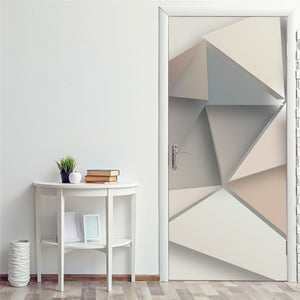 3D Door Sticker Wood Adhesive Waterproof Wallpaper for Doors Living Room Bedroom Poster DIY Mural Decals Home Decor deursticker