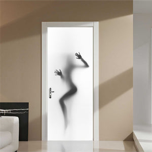 3D Beautiful Landscape Door Sticker For Living Room Bedroom DIY PVC Self Adhesive Wallpaper Waterproof Mural Decals deursticker